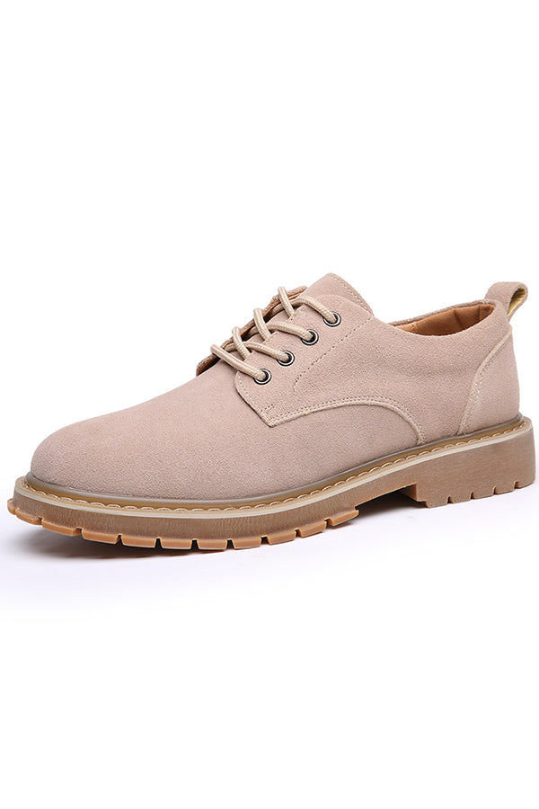 Lux Suede Round Toe Chic Casual Shoes