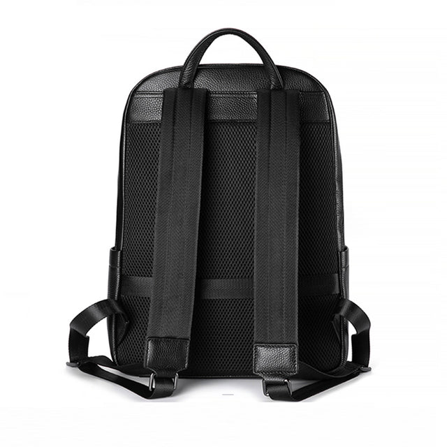 LeatherLux Cowhide Business Travel Computer Backpack