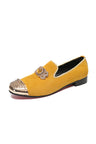 Luxe Exotic Pattern Genuine Leather Slip-on Loafers