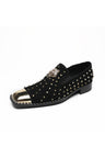 Luxe Exotic Pattern Genuine Leather Slip-on Loafers