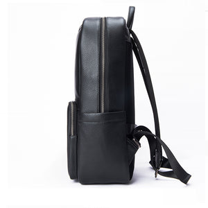 LeatherLux Cowhide Business Travel Backpack