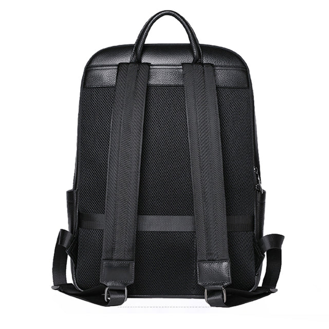 LeatherLux Business Travel Computer Backpack