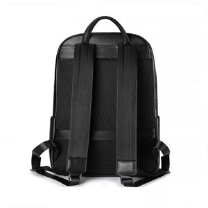 LeatherLux Cowhide Business Travel Backpack