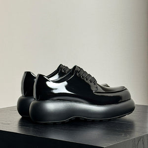 ChicLux Round Toe Lace-Up Dress Shoes