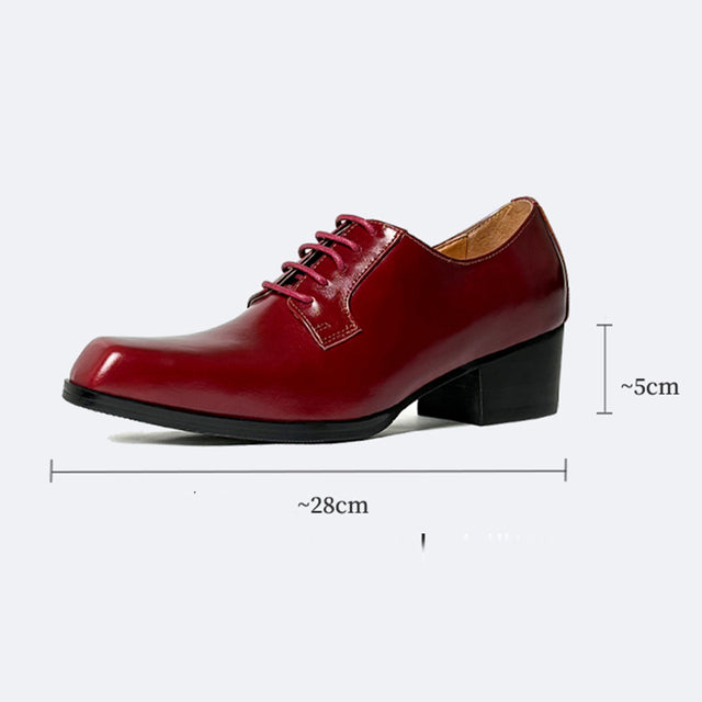 ChicLux Square Toe Lace-Up Dress Shoes