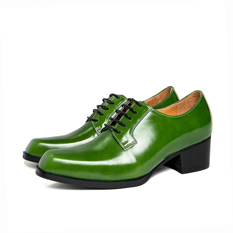 ChicLux Square Toe Lace-Up Dress Shoes