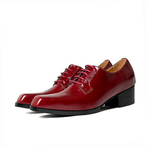 ChicLux Square Toe Lace-Up Dress Shoes