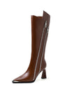 Luxury Leather Pointed Toe Tall Boots