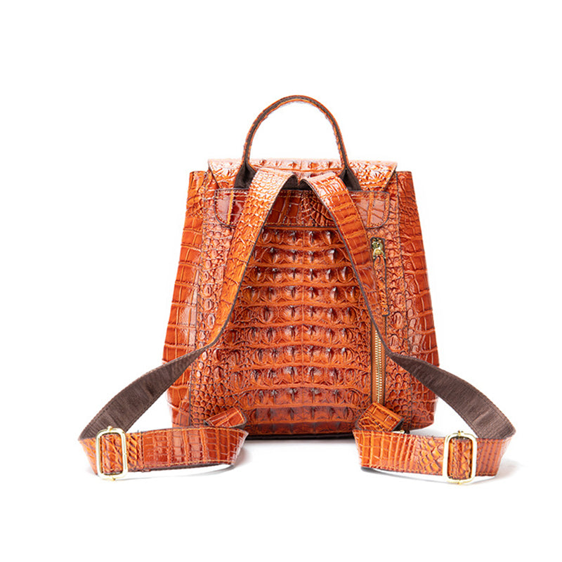 Exotic Chic Croco Texture Women's Fashion Backpack