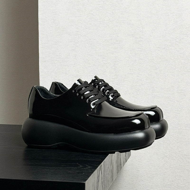 ChicLux Round Toe Lace-Up Dress Shoes