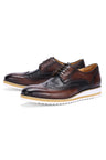 AlliLux Cow Leather Designer Brogue Casual Shoes