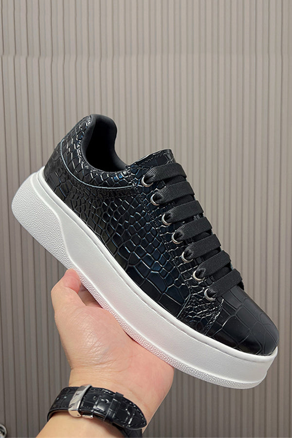 Vault Low-Top – Black Croc