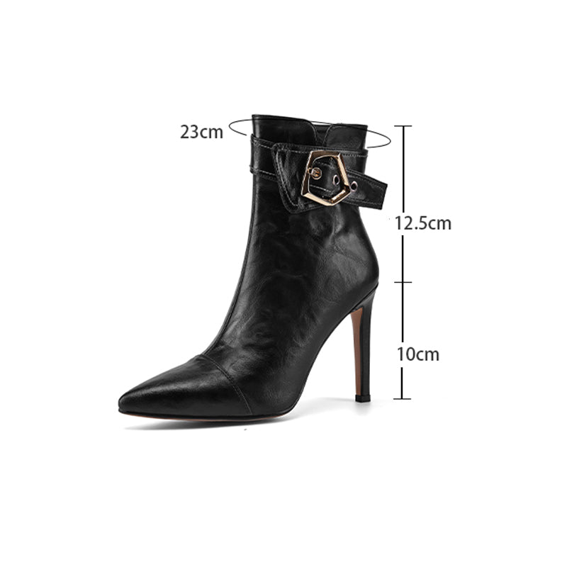 Luxury Leather Pointed Toe Tall Boots