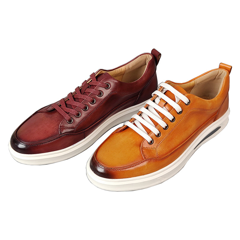 Hand-Painted Exotic Leather Casual Shoes