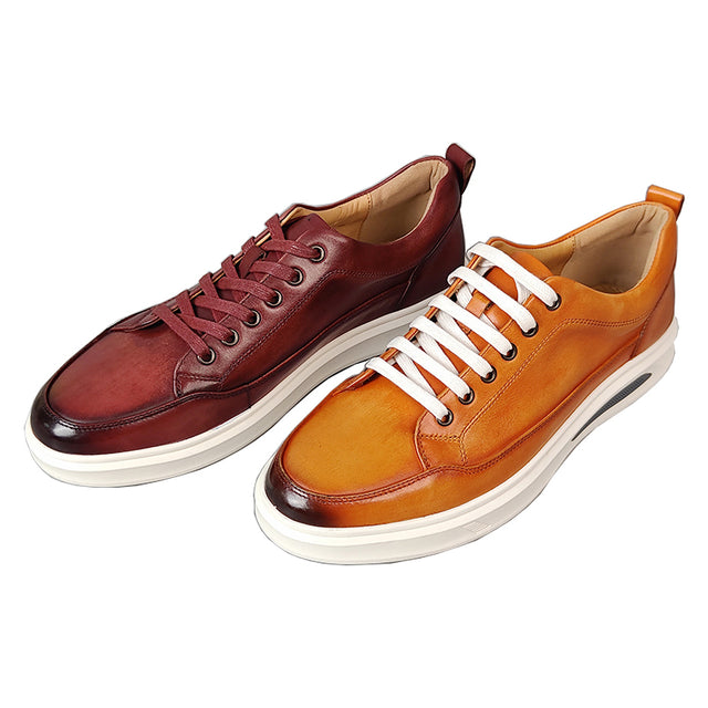 Hand-Painted Exotic Leather Casual Shoes