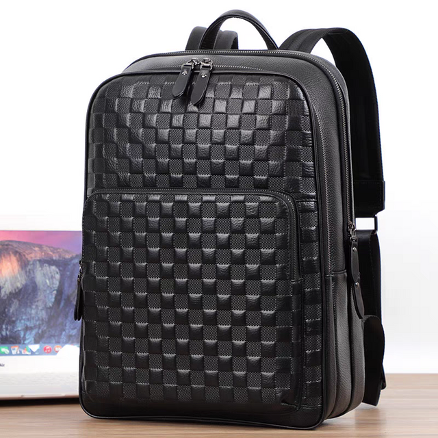 Luxury Cow Leather Laptop Travel Backpack