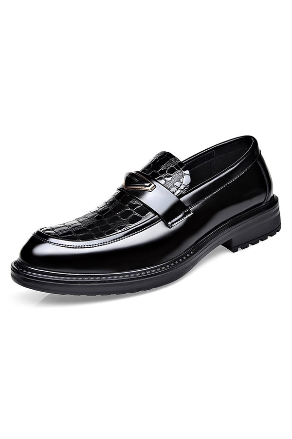 AlliLux Exotic Slip On Decor Designer Dress Shoes