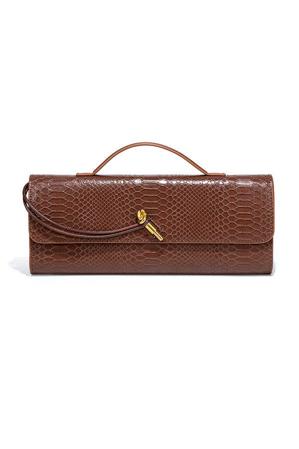 Serpatura Snake Pattern Event Clutch Purse