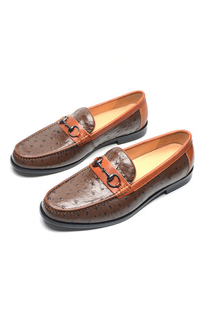 Elegant Round-Toe Cow Leather Loafers