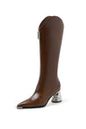 Luxury Leather Pointed Toe Tall Boots