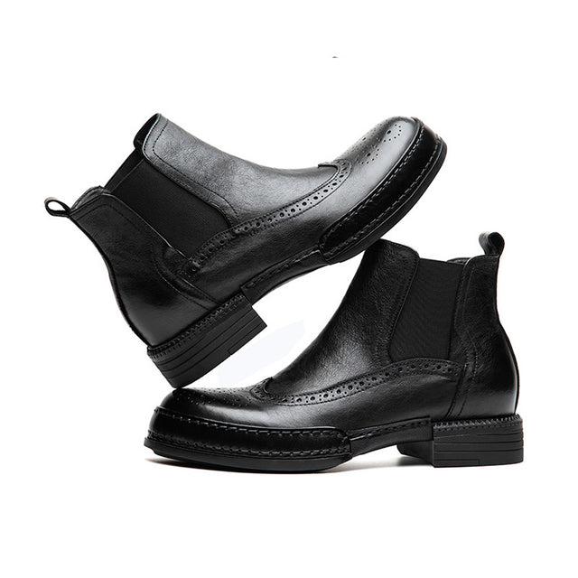 ChicHide Leather Slip-On Ankle Boots