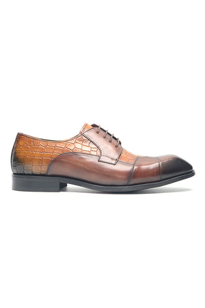 AlliLuxe Exotic Carved Leather Brogue Dress Shoes