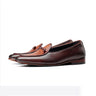 LuxeCroco Glossy Leather Round Oxford Dress Shoes