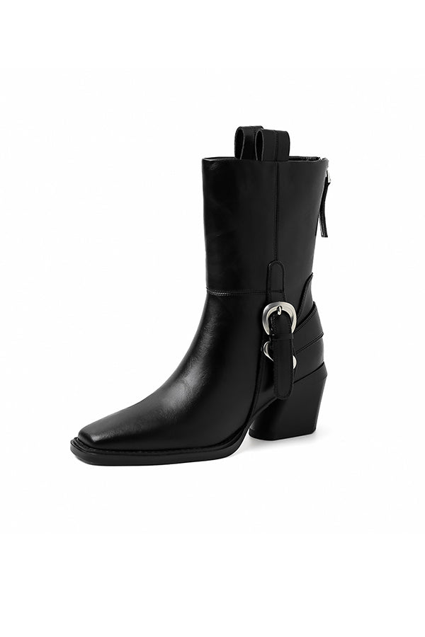 AlligatorLuxe Chic Zipper High Heel Boots