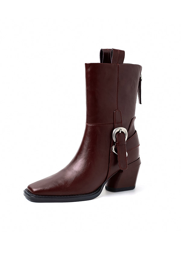 AlligatorLuxe Chic Zipper High Heel Boots