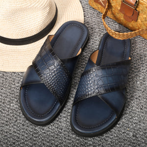 RomanLux Genuine Leather Casual Slippers