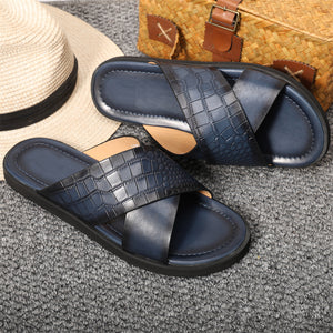 RomanLux Genuine Leather Casual Slippers