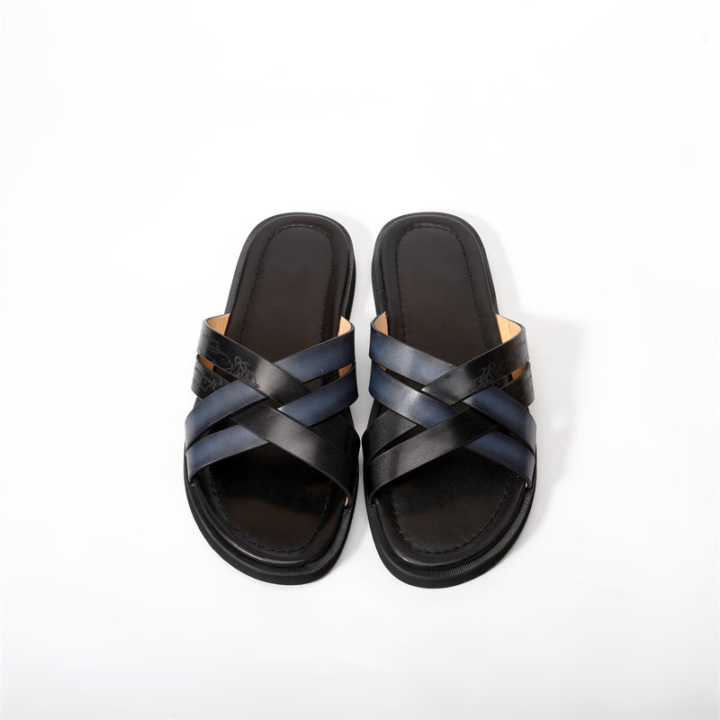 RomanLux Genuine Leather Flats Slippers