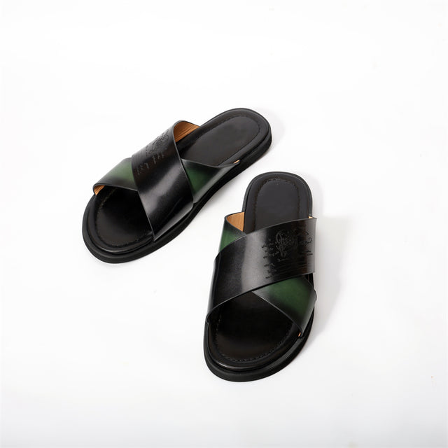 RomanLux Genuine Leather Flats Slippers
