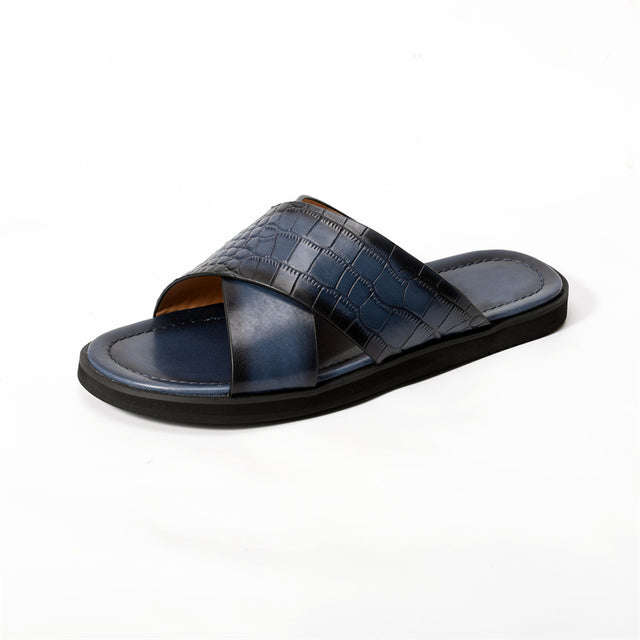 RomanLux Genuine Leather Casual Slippers