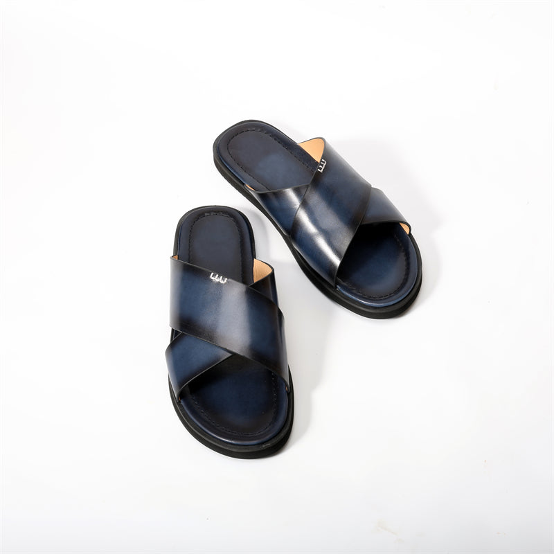 RomanLux Genuine Leather Flats Slippers