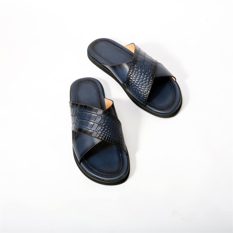 RomanLux Genuine Leather Casual Slippers