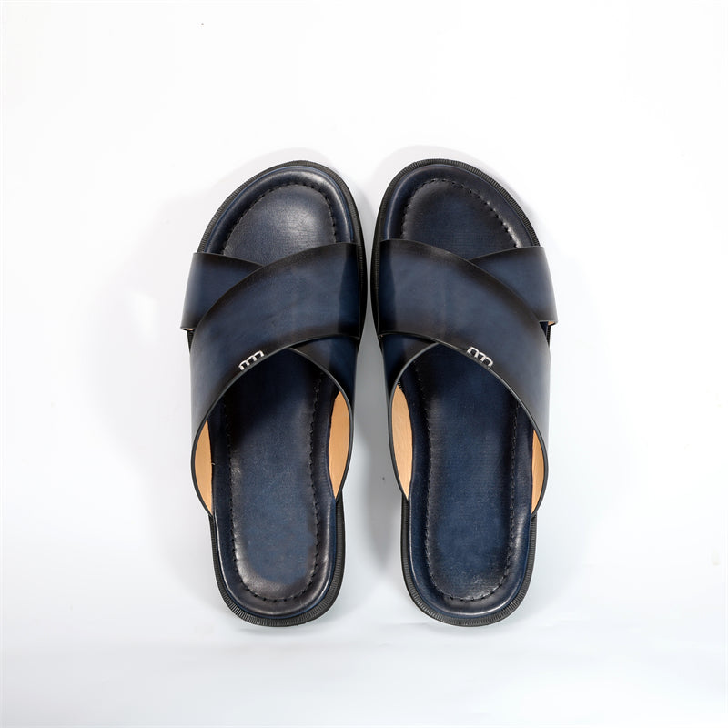 RomanLux Genuine Leather Flats Slippers