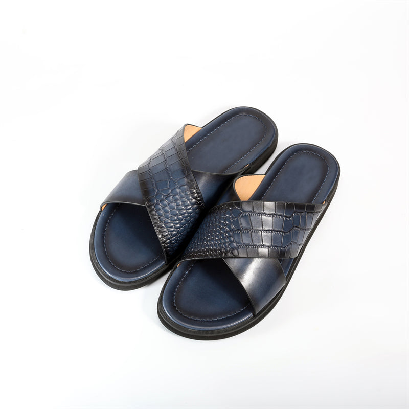 RomanLux Genuine Leather Casual Slippers