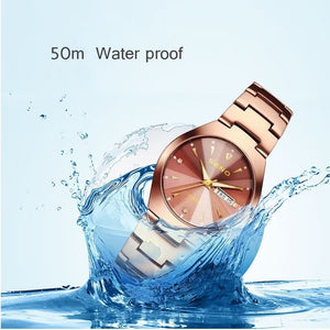 AquaElite Round Dial Stainless Steel Waterproof Watch