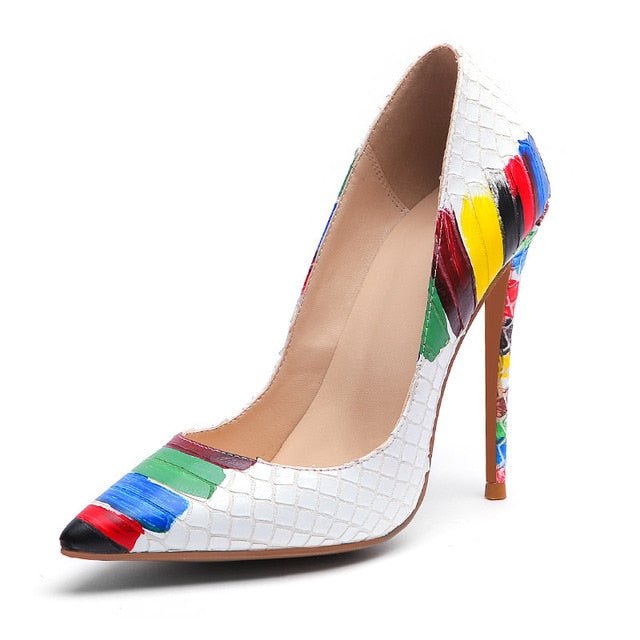 Shop at Crocodile Wear Artistic Multi Color Exotic Stiletto Heels