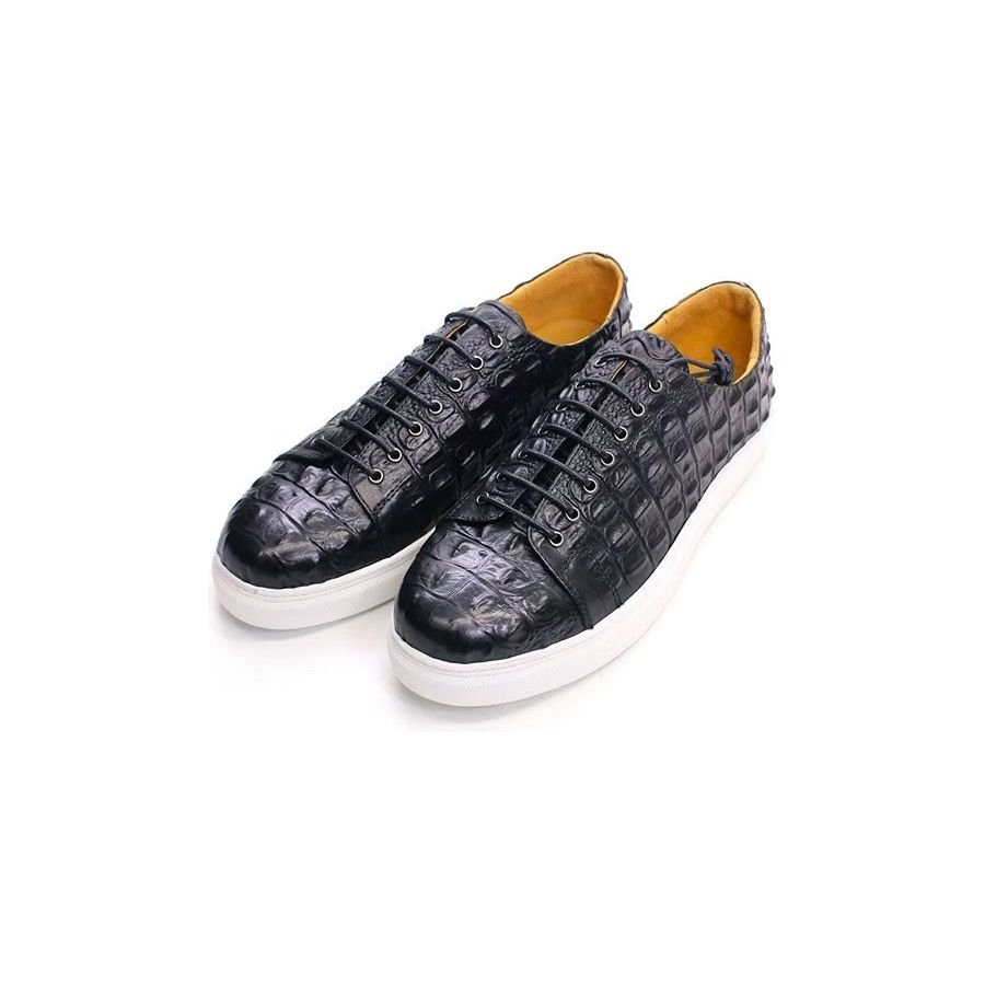 CrocoChicHand-PaintedLeatherCasualShoes