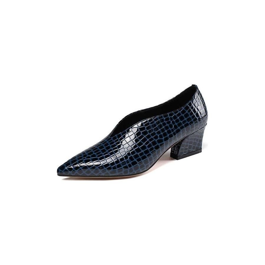 Shop at Crocodile Wear | Exotic Alligator Block Heel Slip-On Loafers