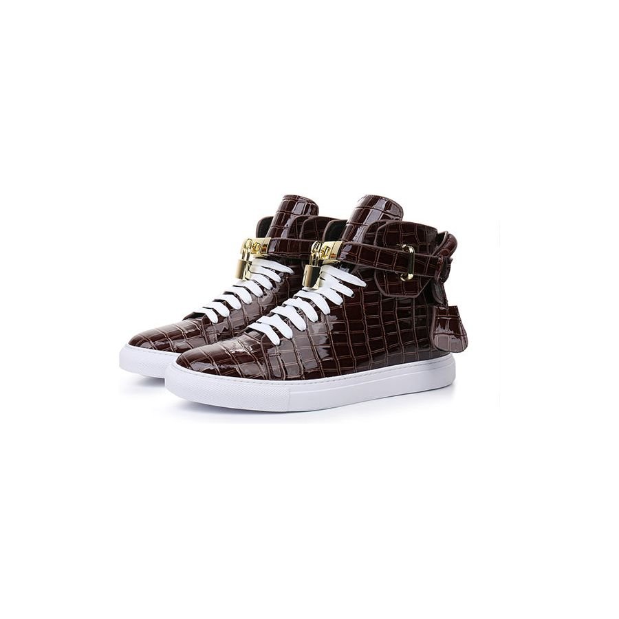 LuxeCroco Lace-up Exotic Sneakers