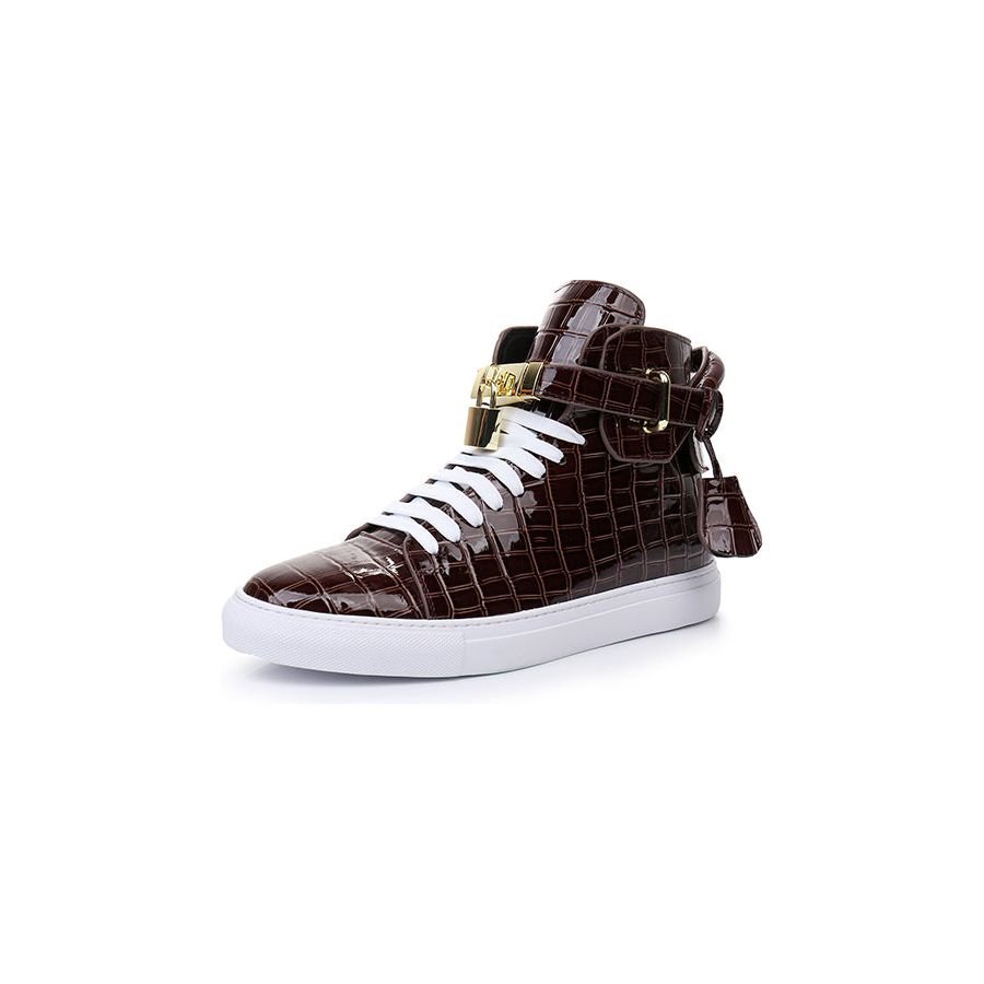 Shop at Crocodile Wear LuxeCroco Embossed High Top Designer Flat