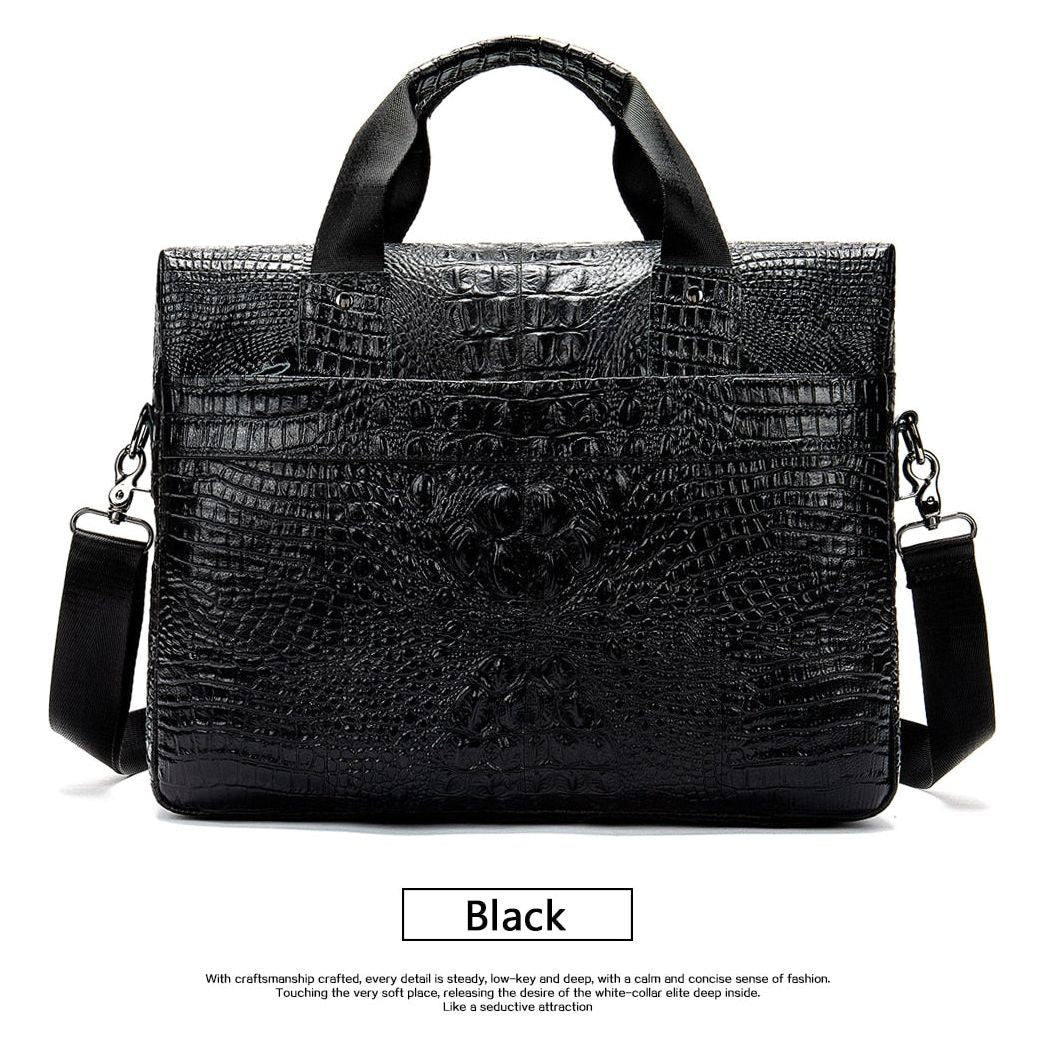 Luxury Leather Genuine Crocodile Leather Briefcase Men Clutch Business Bag  - China Business Bag and Briefcases price