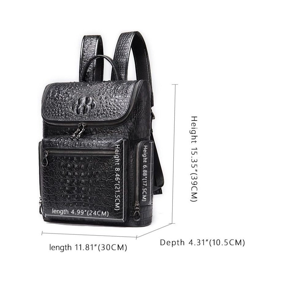 Buy Alligator Backpack in Black Luxury Backpack for Men Purse