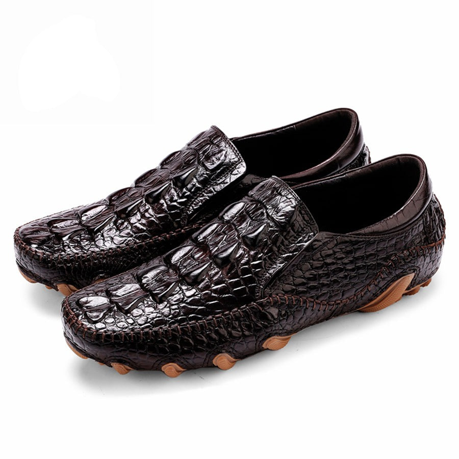 Shop at Crocodile Wear Luxury Alligator Texture Slip On Oxford Shoes